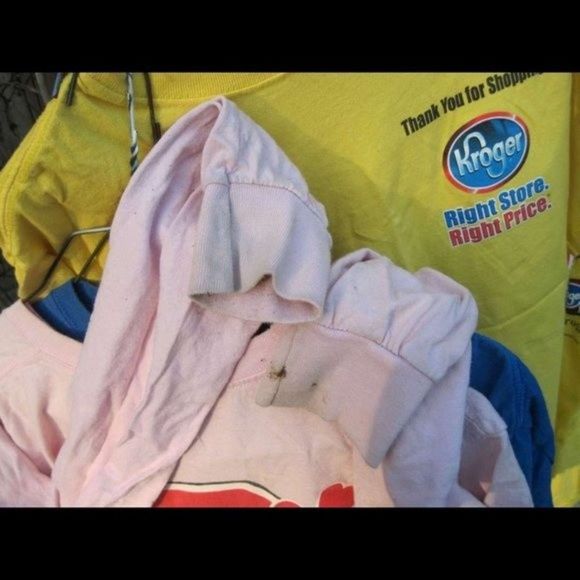 Cupid's Helpers STOP In The Name Of Love Kroger Floral Small Long Sleeve Shirt - Picture 14 of 15